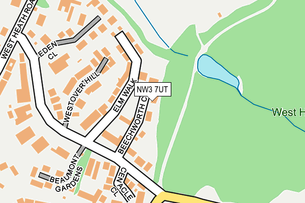 NW3 7UT map - OS OpenMap – Local (Ordnance Survey)