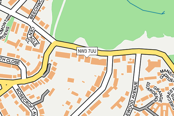 NW3 7UU map - OS OpenMap – Local (Ordnance Survey)