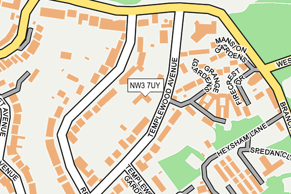 NW3 7UY map - OS OpenMap – Local (Ordnance Survey)