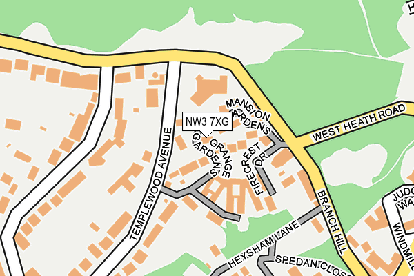 NW3 7XG map - OS OpenMap – Local (Ordnance Survey)