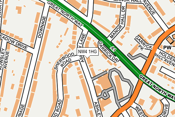 NW4 1HG map - OS OpenMap – Local (Ordnance Survey)