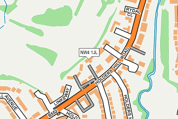 NW4 1JL map - OS OpenMap – Local (Ordnance Survey)