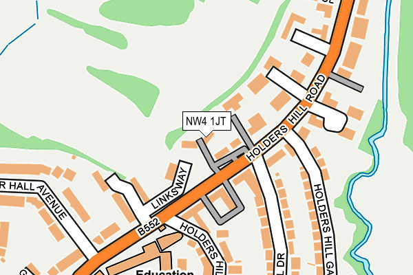 NW4 1JT map - OS OpenMap – Local (Ordnance Survey)