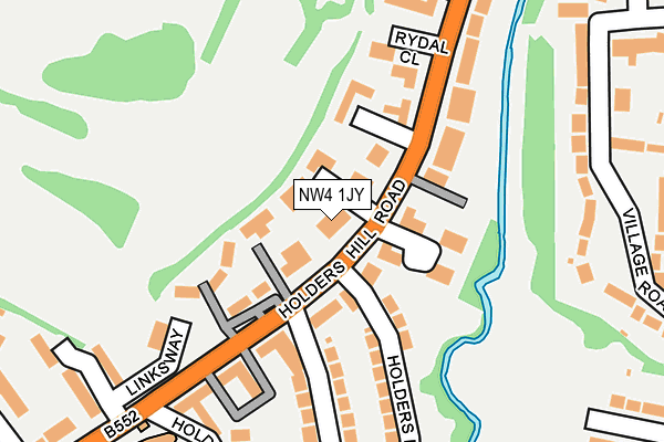 NW4 1JY map - OS OpenMap – Local (Ordnance Survey)