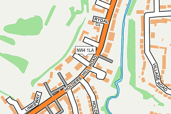 NW4 1LA map - OS OpenMap – Local (Ordnance Survey)