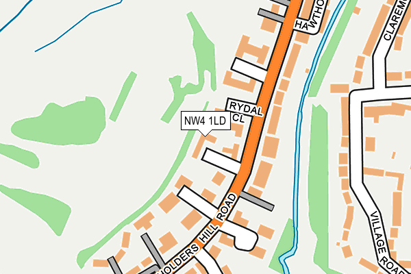 NW4 1LD map - OS OpenMap – Local (Ordnance Survey)