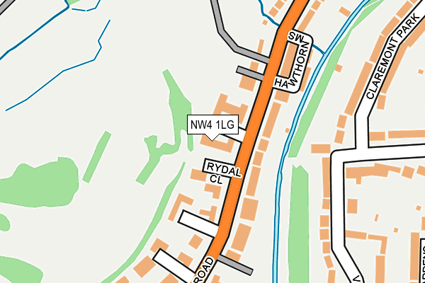 NW4 1LG map - OS OpenMap – Local (Ordnance Survey)