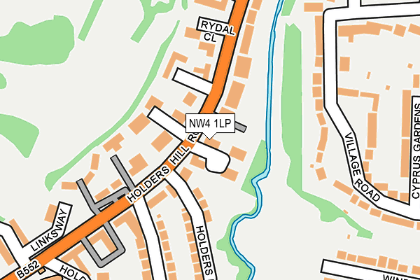 NW4 1LP map - OS OpenMap – Local (Ordnance Survey)