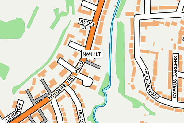 NW4 1LT map - OS OpenMap – Local (Ordnance Survey)