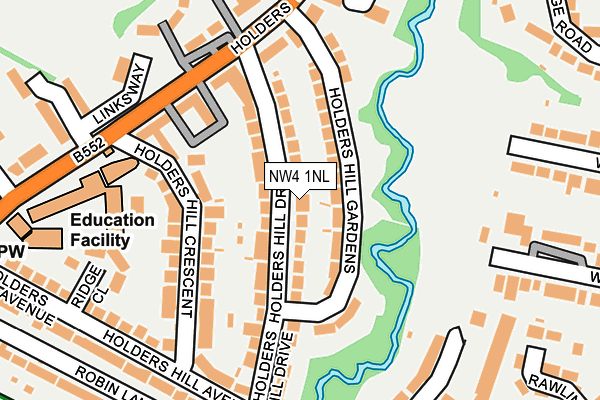NW4 1NL map - OS OpenMap – Local (Ordnance Survey)