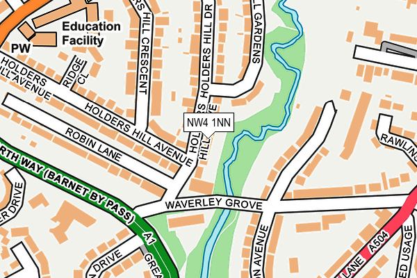 NW4 1NN map - OS OpenMap – Local (Ordnance Survey)
