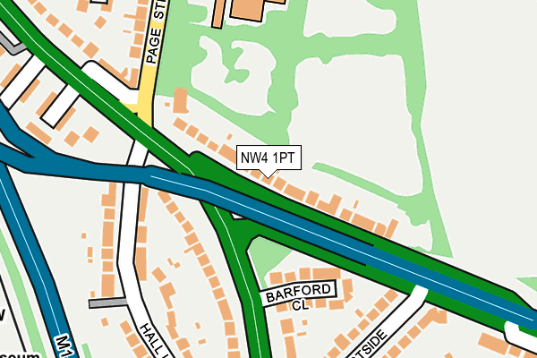 NW4 1PT map - OS OpenMap – Local (Ordnance Survey)
