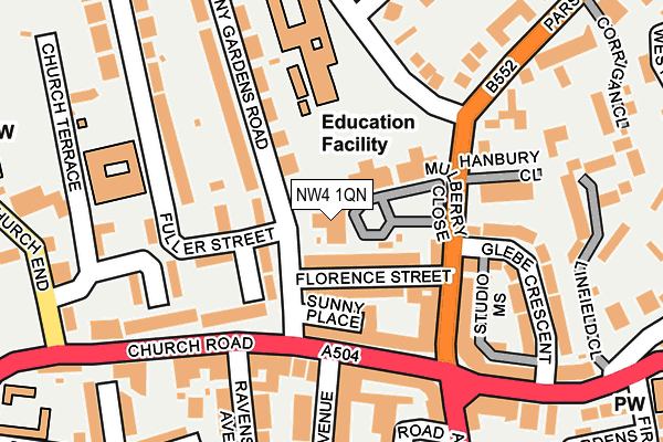 NW4 1QN map - OS OpenMap – Local (Ordnance Survey)