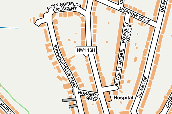 NW4 1SH map - OS OpenMap – Local (Ordnance Survey)