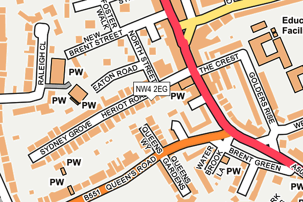 NW4 2EG map - OS OpenMap – Local (Ordnance Survey)