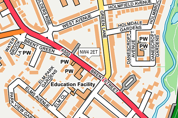 NW4 2ET map - OS OpenMap – Local (Ordnance Survey)