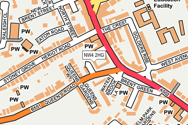 NW4 2HG map - OS OpenMap – Local (Ordnance Survey)
