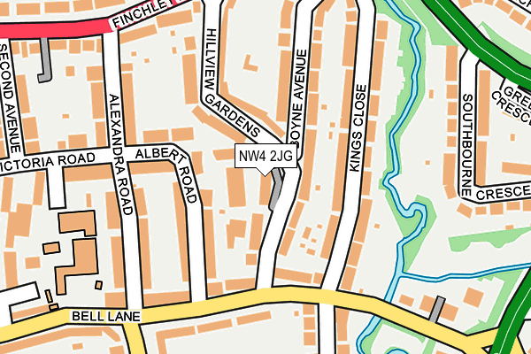 NW4 2JG map - OS OpenMap – Local (Ordnance Survey)
