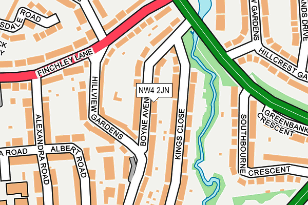 NW4 2JN map - OS OpenMap – Local (Ordnance Survey)
