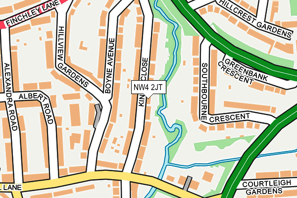 NW4 2JT map - OS OpenMap – Local (Ordnance Survey)