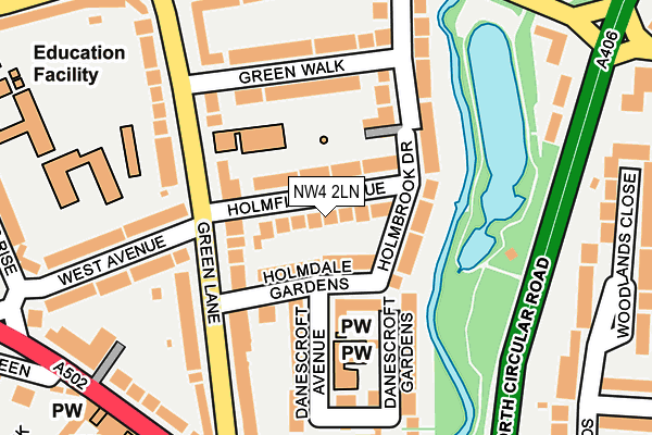NW4 2LN map - OS OpenMap – Local (Ordnance Survey)