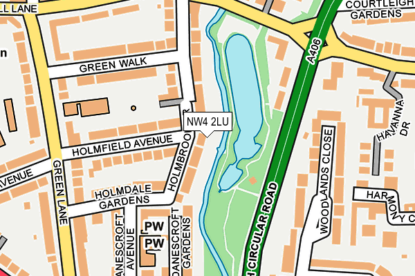 NW4 2LU map - OS OpenMap – Local (Ordnance Survey)