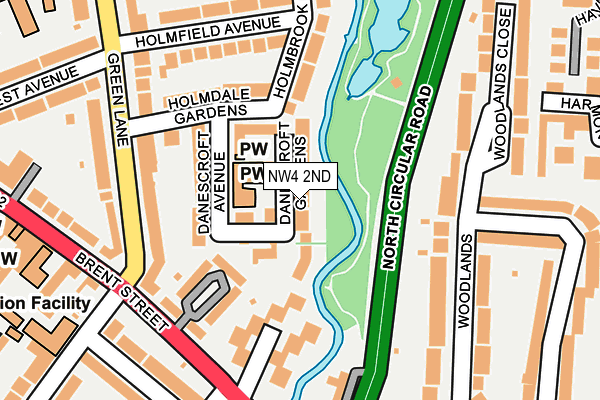 NW4 2ND map - OS OpenMap – Local (Ordnance Survey)