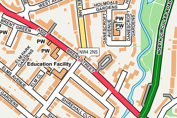 NW4 2NS map - OS OpenMap – Local (Ordnance Survey)