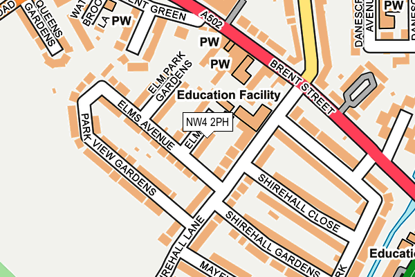 NW4 2PH map - OS OpenMap – Local (Ordnance Survey)