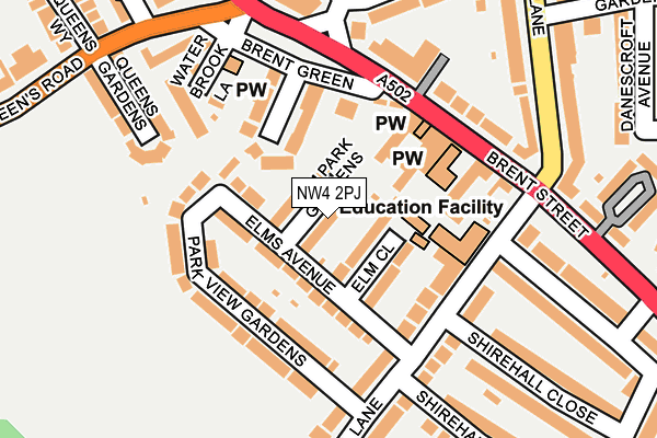 NW4 2PJ map - OS OpenMap – Local (Ordnance Survey)