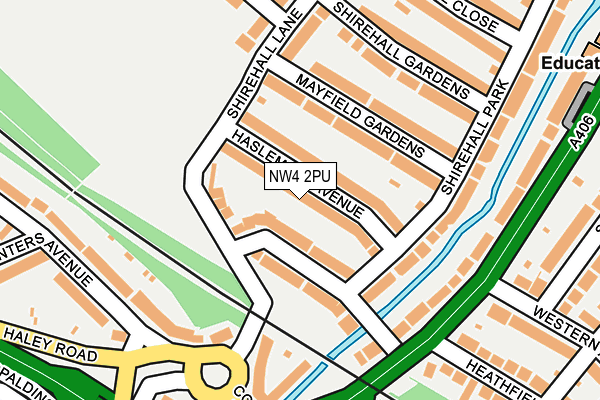 NW4 2PU map - OS OpenMap – Local (Ordnance Survey)