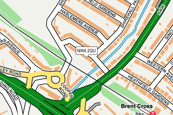 NW4 2QU map - OS OpenMap – Local (Ordnance Survey)
