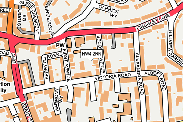 NW4 2RN map - OS OpenMap – Local (Ordnance Survey)