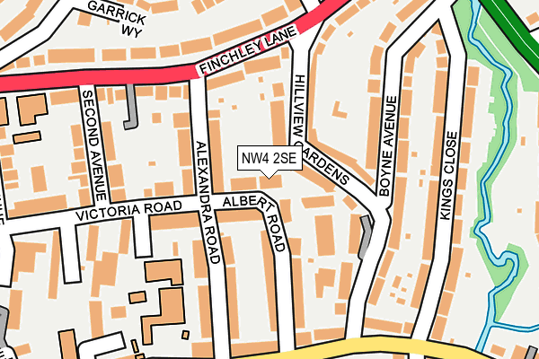 NW4 2SE map - OS OpenMap – Local (Ordnance Survey)