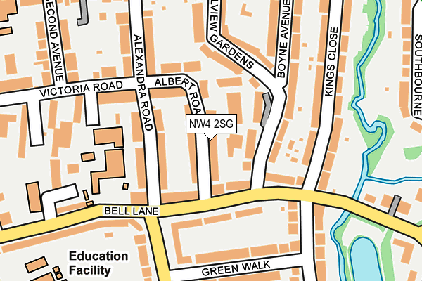 NW4 2SG map - OS OpenMap – Local (Ordnance Survey)