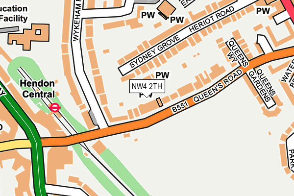 NW4 2TH map - OS OpenMap – Local (Ordnance Survey)