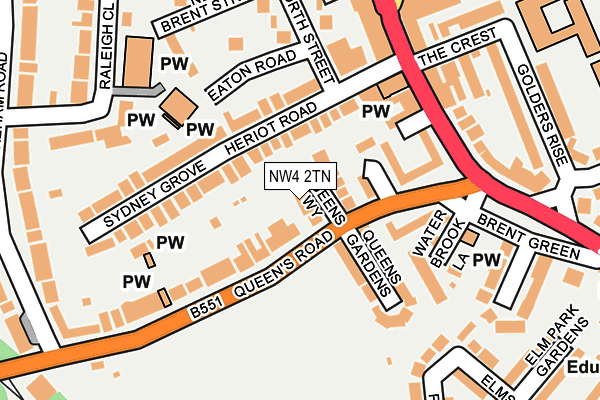 NW4 2TN map - OS OpenMap – Local (Ordnance Survey)