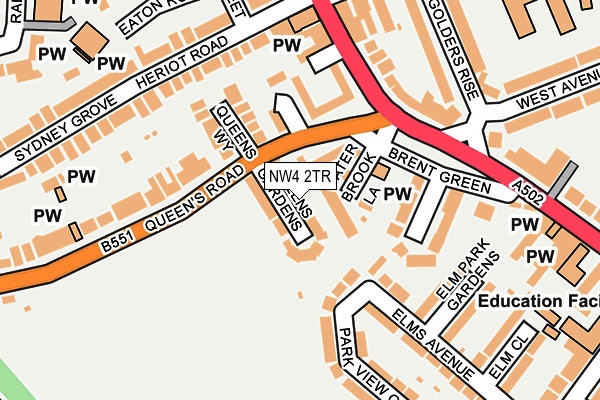 NW4 2TR map - OS OpenMap – Local (Ordnance Survey)