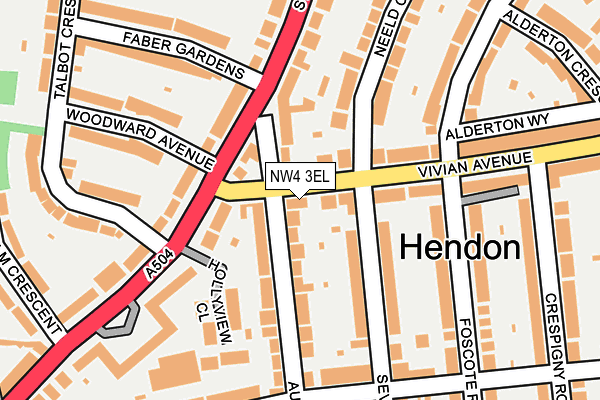 NW4 3EL map - OS OpenMap – Local (Ordnance Survey)