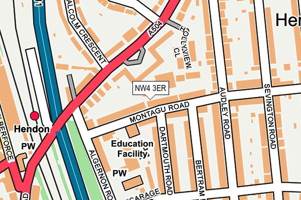 NW4 3ER map - OS OpenMap – Local (Ordnance Survey)