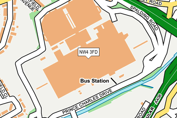 NW4 3FD map - OS OpenMap – Local (Ordnance Survey)