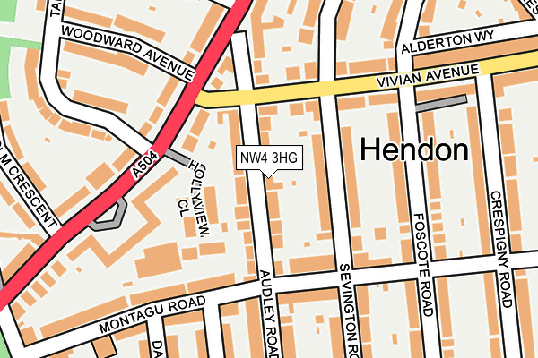 NW4 3HG map - OS OpenMap – Local (Ordnance Survey)