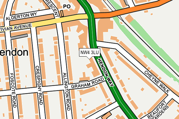NW4 3LU map - OS OpenMap – Local (Ordnance Survey)