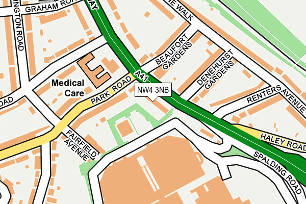 NW4 3NB map - OS OpenMap – Local (Ordnance Survey)