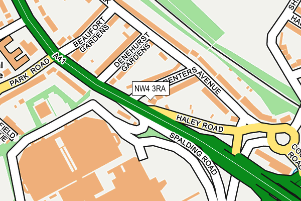 NW4 3RA map - OS OpenMap – Local (Ordnance Survey)