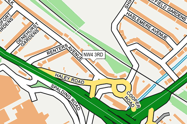NW4 3RD map - OS OpenMap – Local (Ordnance Survey)