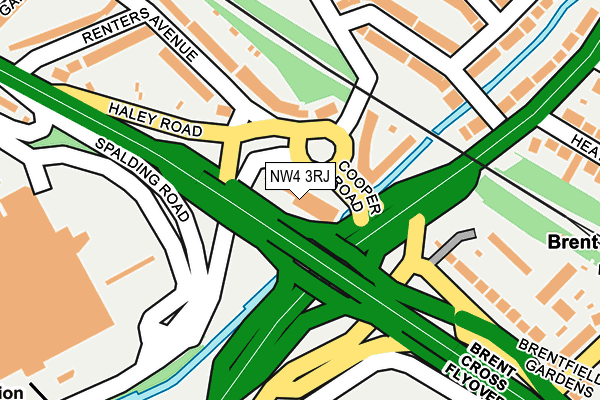 NW4 3RJ map - OS OpenMap – Local (Ordnance Survey)