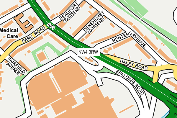 NW4 3RW map - OS OpenMap – Local (Ordnance Survey)