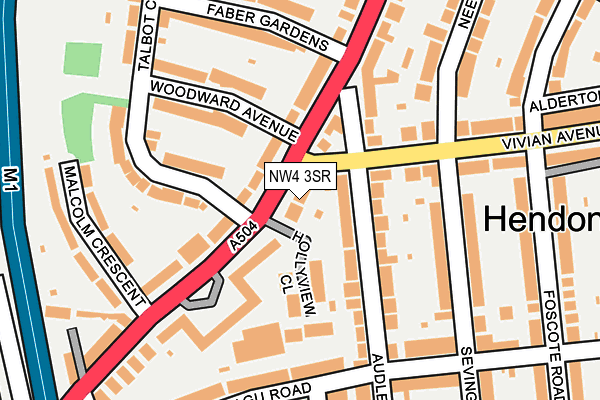 NW4 3SR map - OS OpenMap – Local (Ordnance Survey)