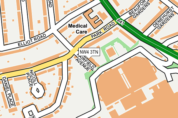 NW4 3TN map - OS OpenMap – Local (Ordnance Survey)